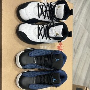 Jordan Kids Sneakers in Black, White, and Blue